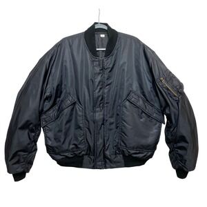 ALPHA INDUSTRIES MA1 Bomber Jacket‎ Black Mens Size 2XL Flight Utility Pockets
